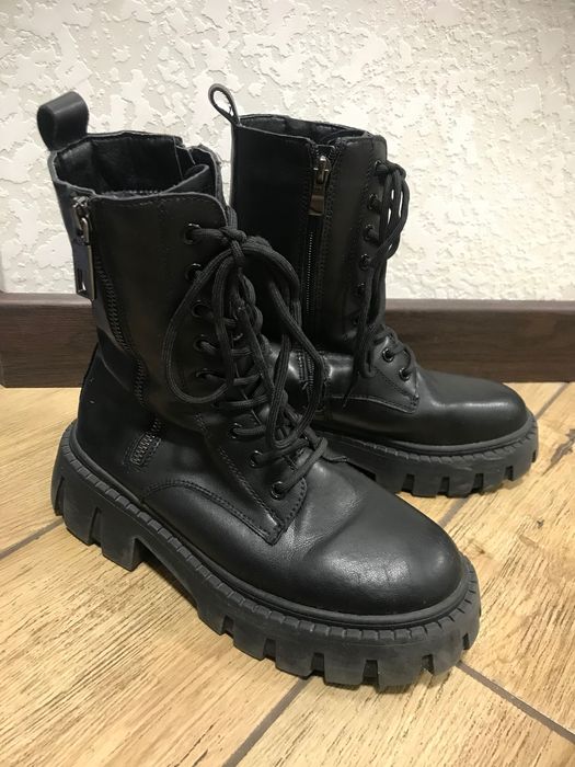 Зимние чёрные ботинки, 37 размера