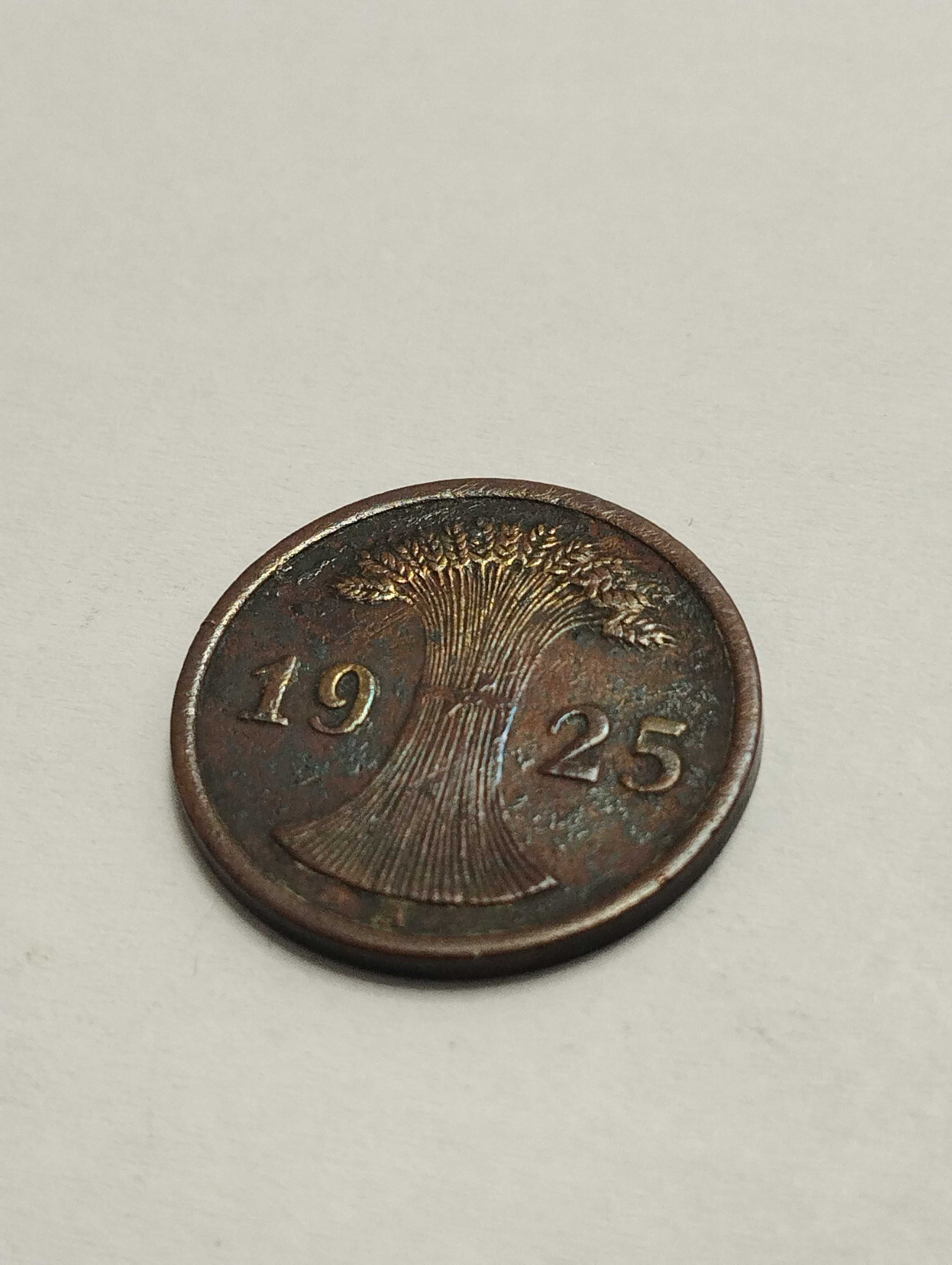 Sprzedam monetę Niemcy 2 reichspfennig 1925r. A  stan dobry