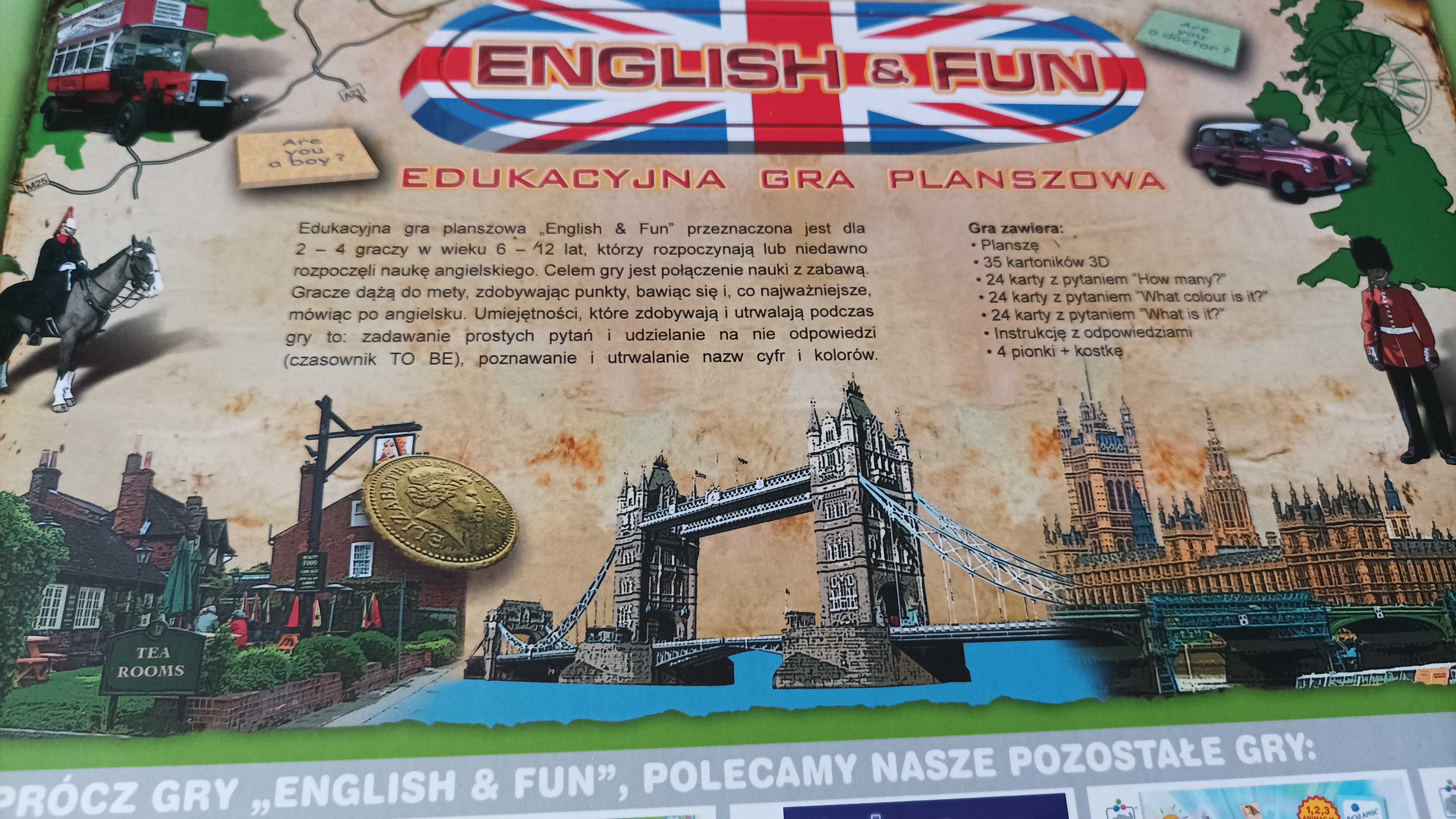 English & Fun gra edukacyjna angielski dzieci początkujący SP teacher