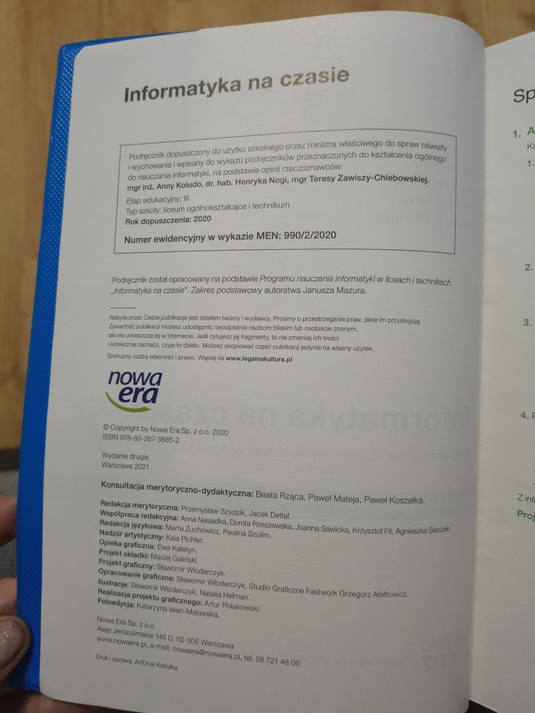 Podręcznik Informatyka na czasie 2