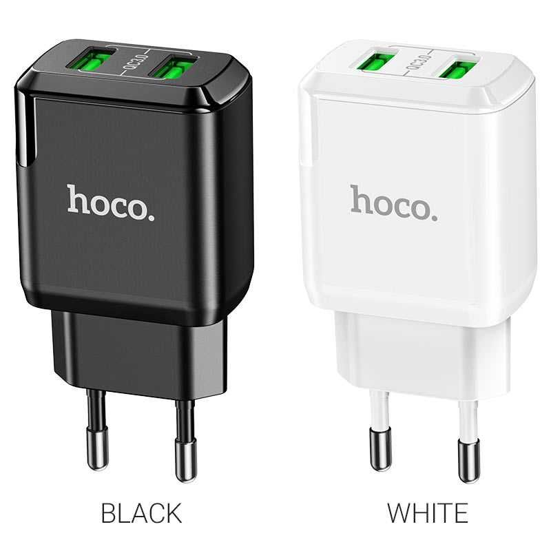 Зарядное устройство Hoco N6. Швидка зарядка USB на 2 порти.   Новий.