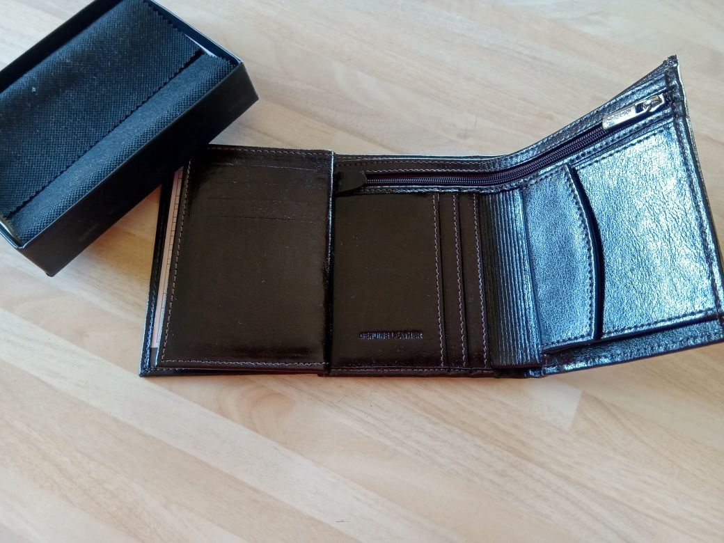 Skórzany męski portfel brąz ANDRUS