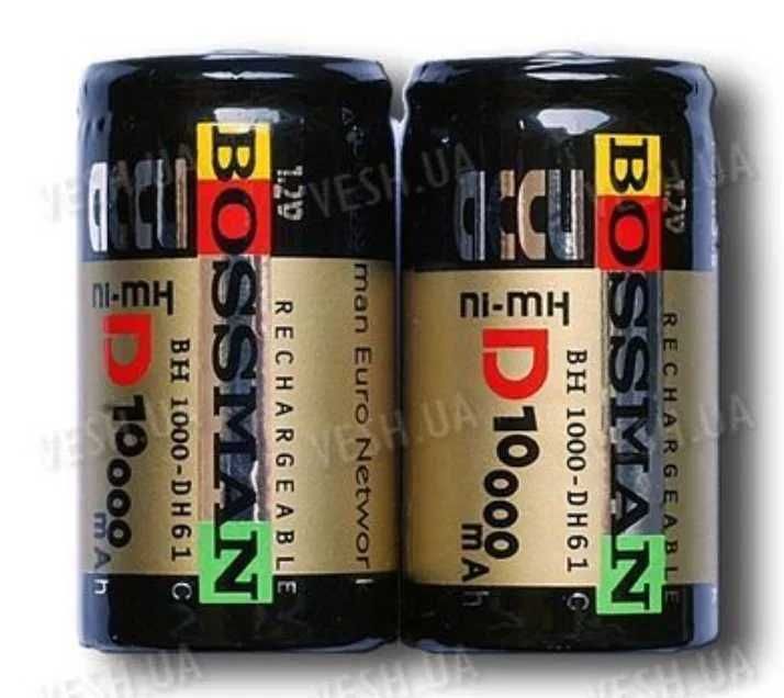 аккумуляторы bossman R 20 - 1.2V D 10000MAh