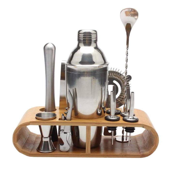 zestaw barmana 12 elementów kolor srebrny super zestaw hit