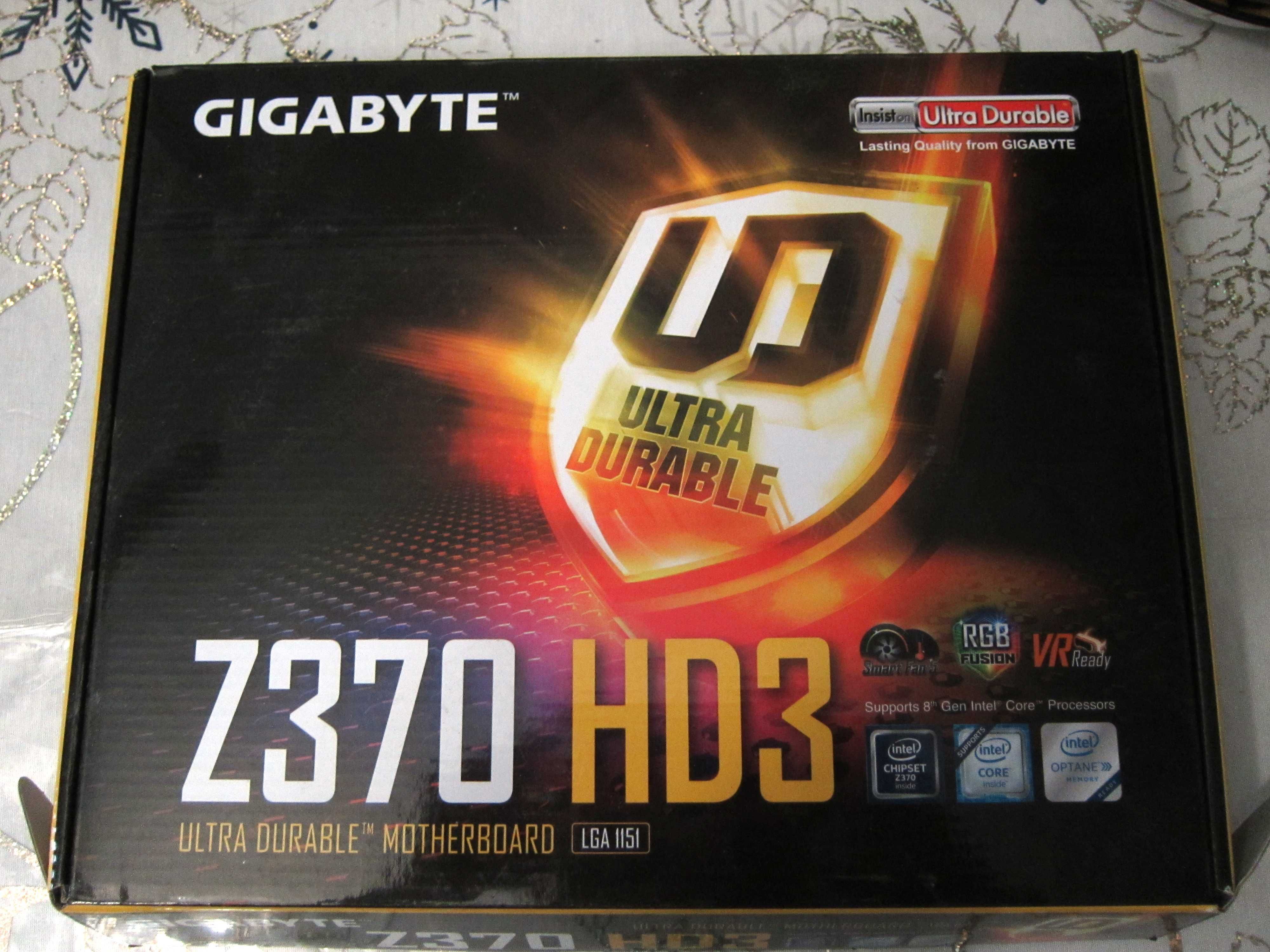 s1151v2 комплект Gigabyte Z370 HD3 + i3-8100 + 64 GB DDR3 HyperX Fury