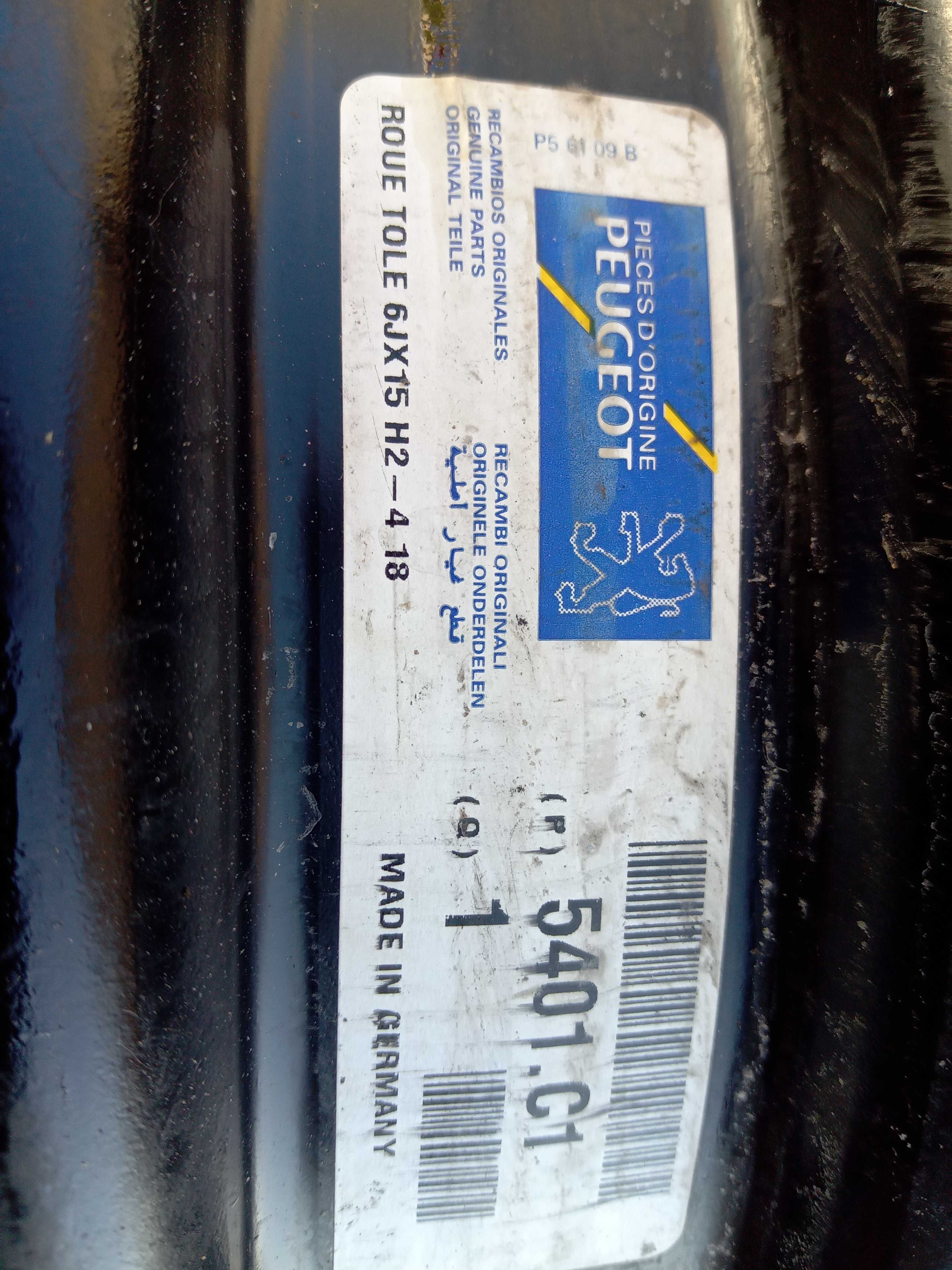 PEUGEOT Citroen oe oryginalne Felgi 15 cali 4x108 ET18 6Jx15