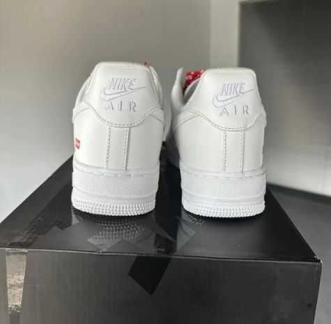 AF1\Powietrze*airDamskieNikeForce1SupremeWhite UnisexTrampki Rozm.45