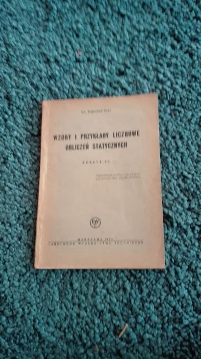 Wzory i przykłady liczbowe obliczeń statycznych, zeszyt XV, E. Czyż