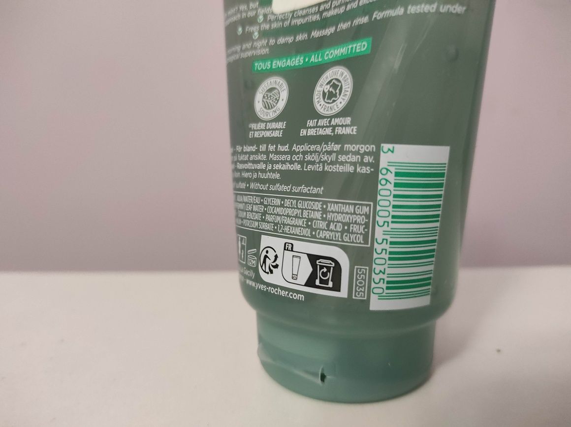 Yves Rocher żel do twarzy nowy Pure Menthe