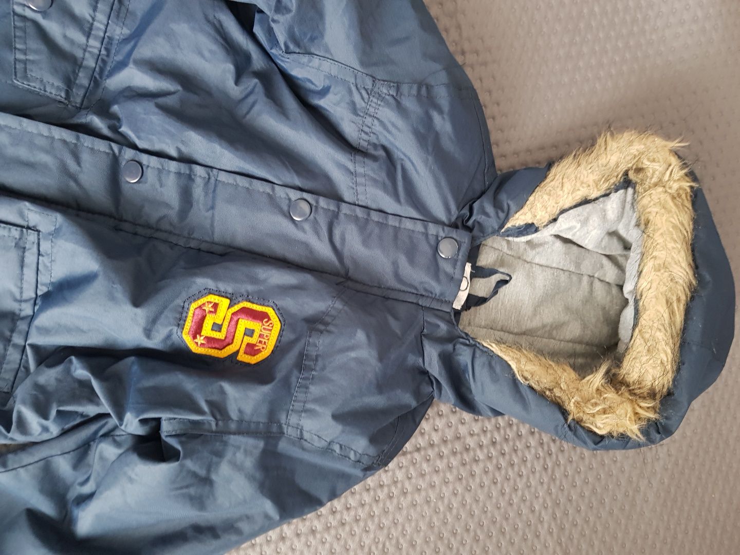 Kurtka zimowa chłopięca 110 ciepła  parka