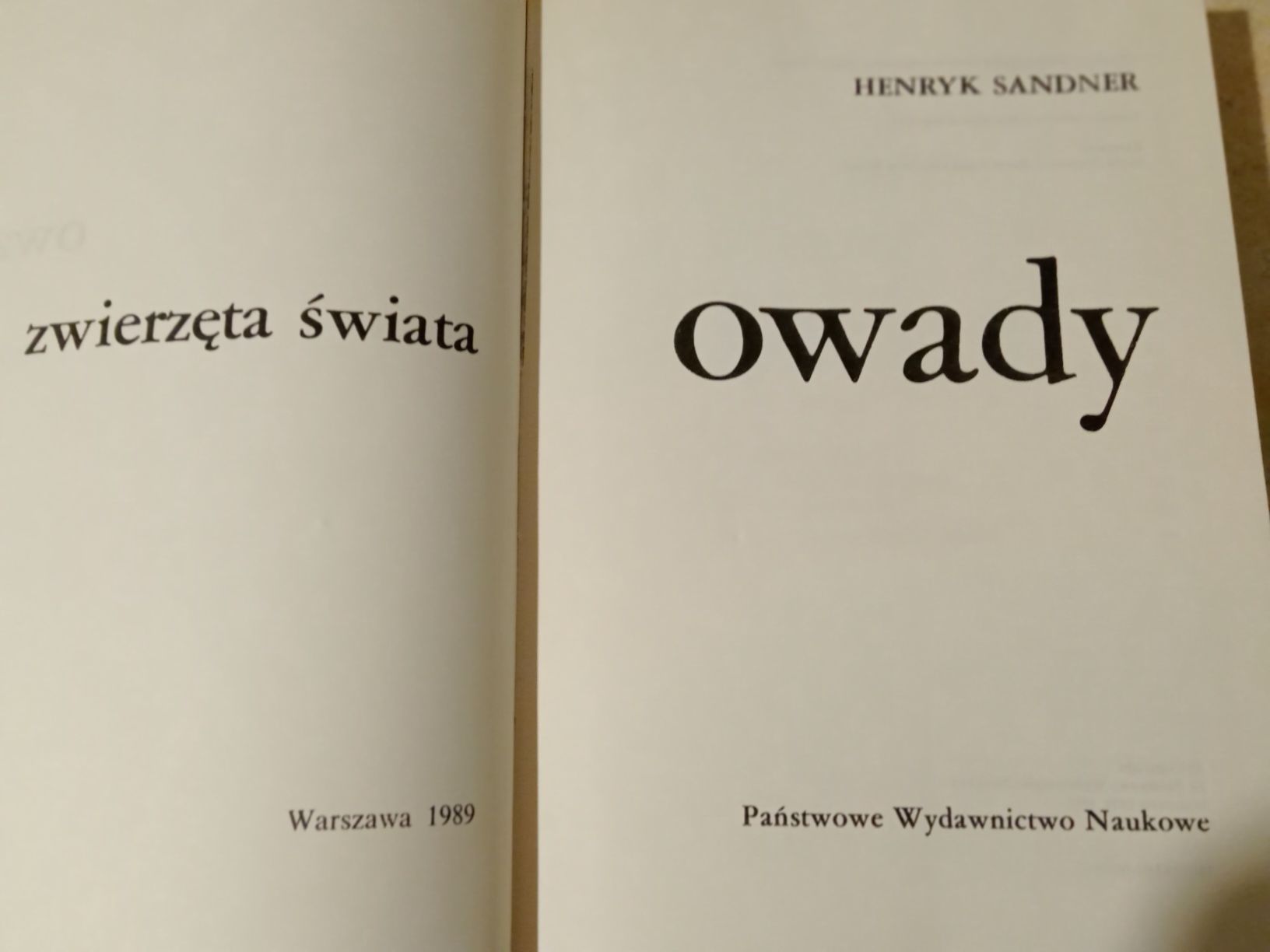 Książka Owady H. Sandner