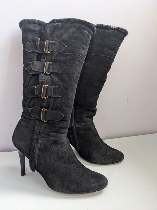 Сапоги замшевые р.39 (стан нових)