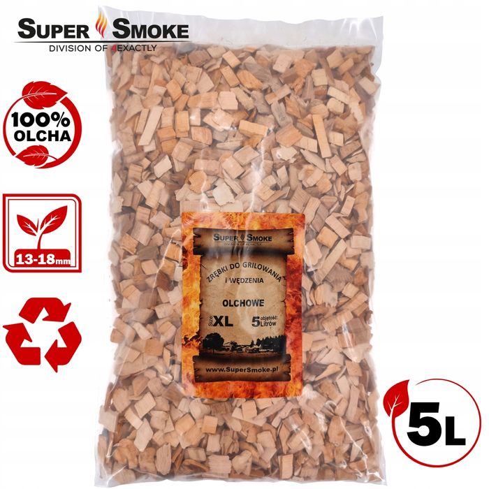 Zrębki Wędzarnicze Super Smoke OLCHA KL-13 (12-18mm) Extra Large 5L
