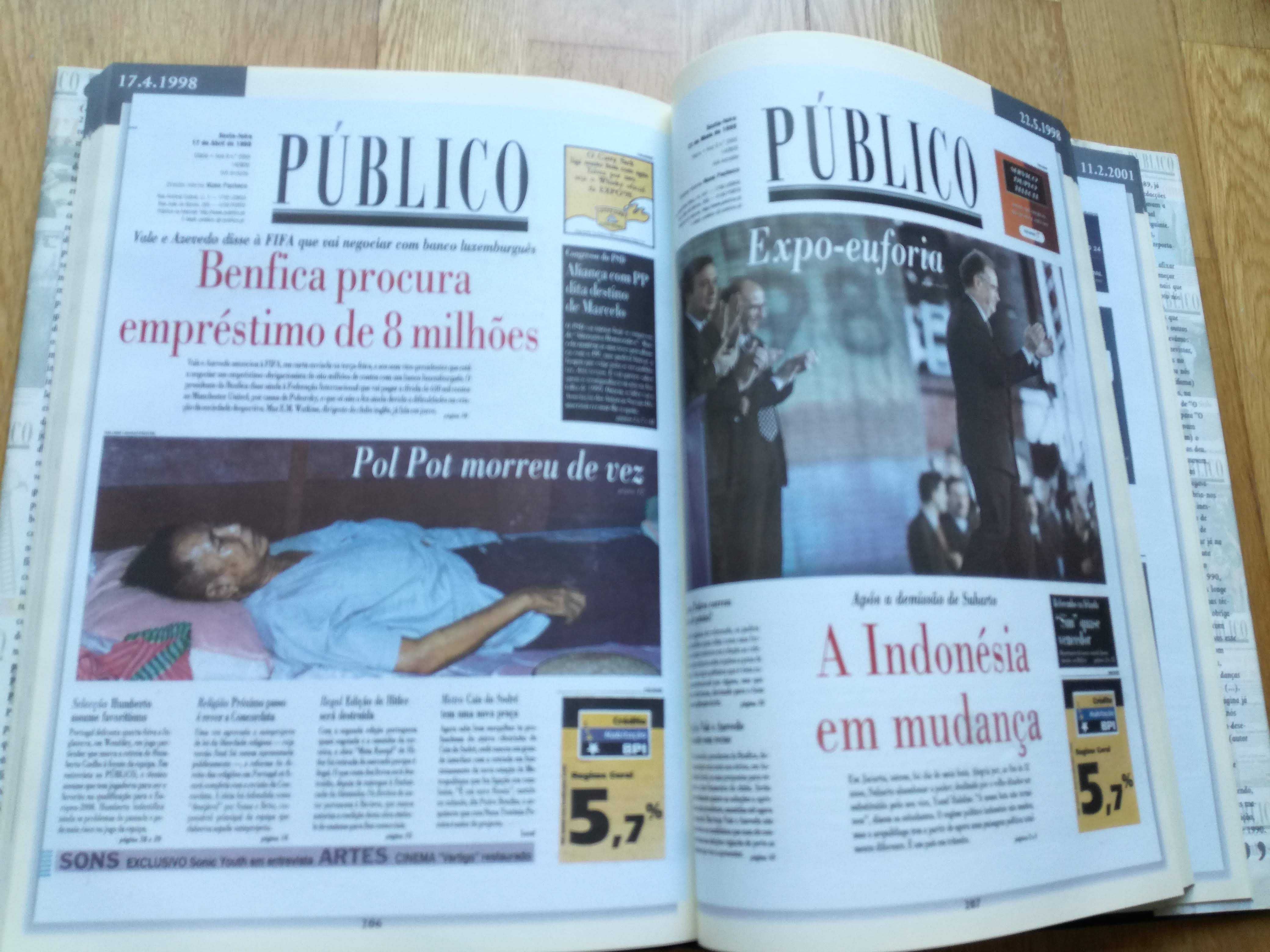 250 primeiras paginas 1990/2001 - Jornal O Público