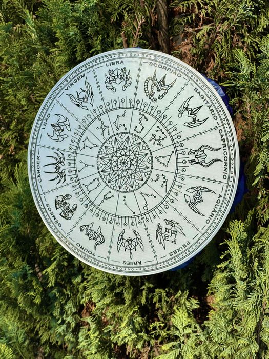 Бубен Шаманский Zodiak, цветок жизни, Маракасы