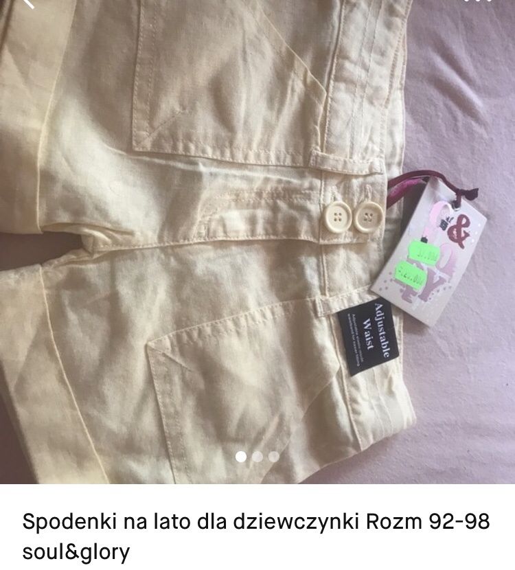 Spodenki dziewczece nowe 2/3 latka 92/98 soul&glory tania wysylka 1 zl