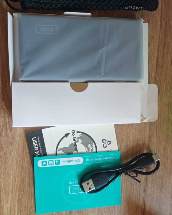 Power Bank INIU 10000mAh 22.5W – Novo, sem uso