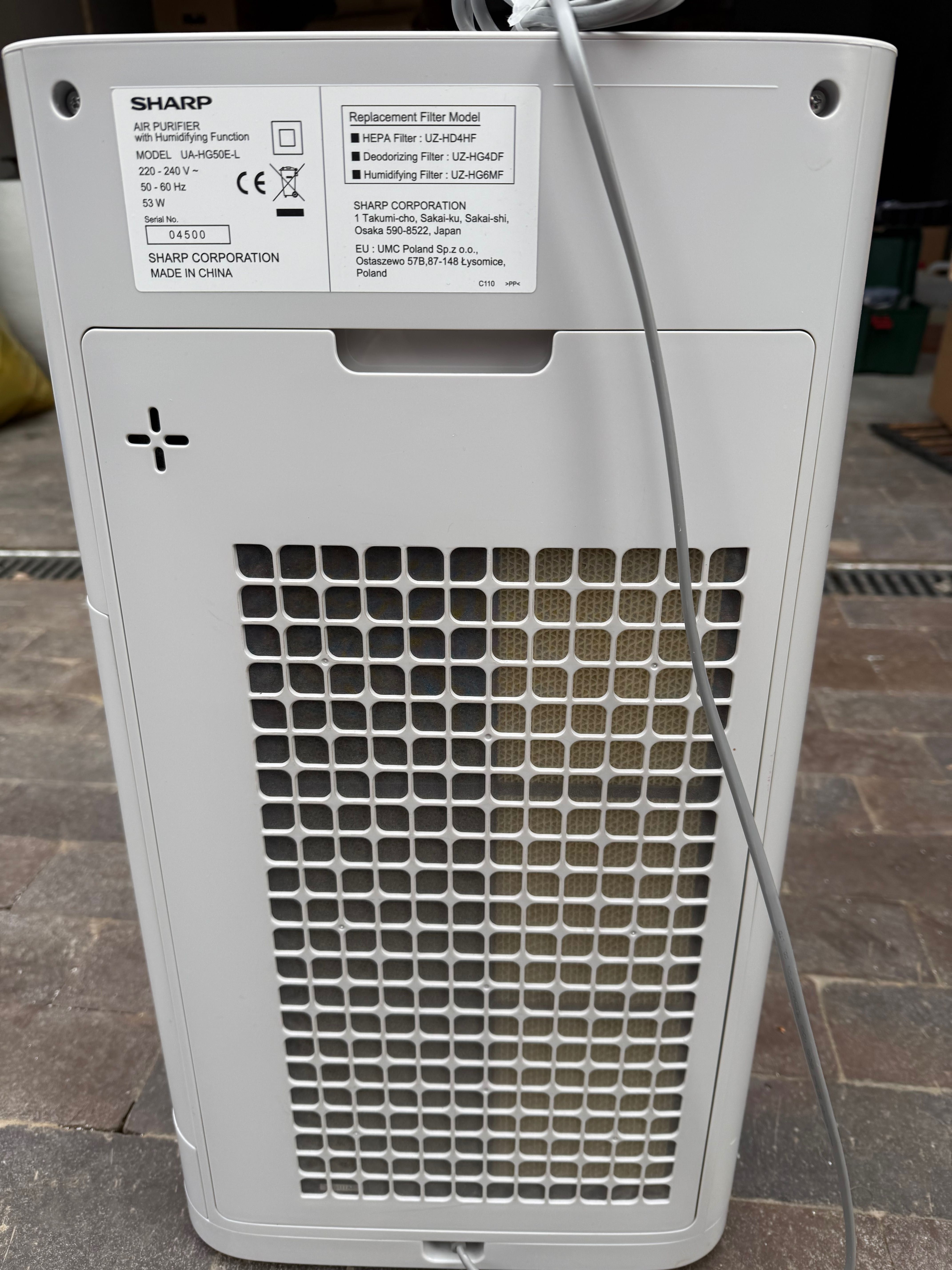 Oczyszczacz powietrza Sharp UA-HG50E-L