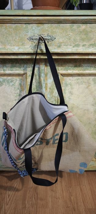 Torba shopperka, shopper, worek jutowy po kawie