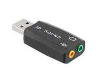 Placa de som externa USB áudio - para colunas e microfone