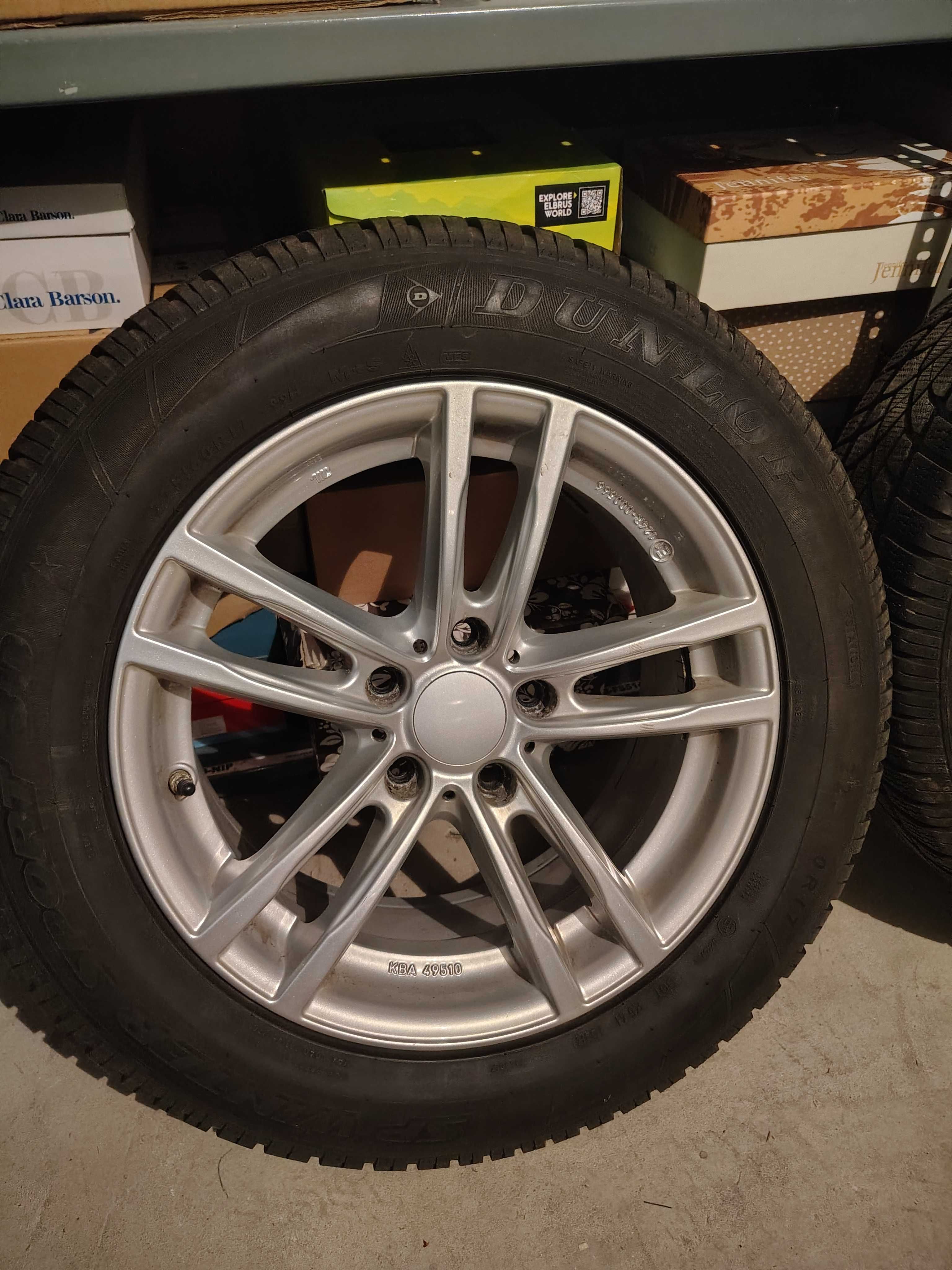 Felgi BMW X3,X4 z oponami zimowymi Dunlop Winter Sport 3d 225/60R17
