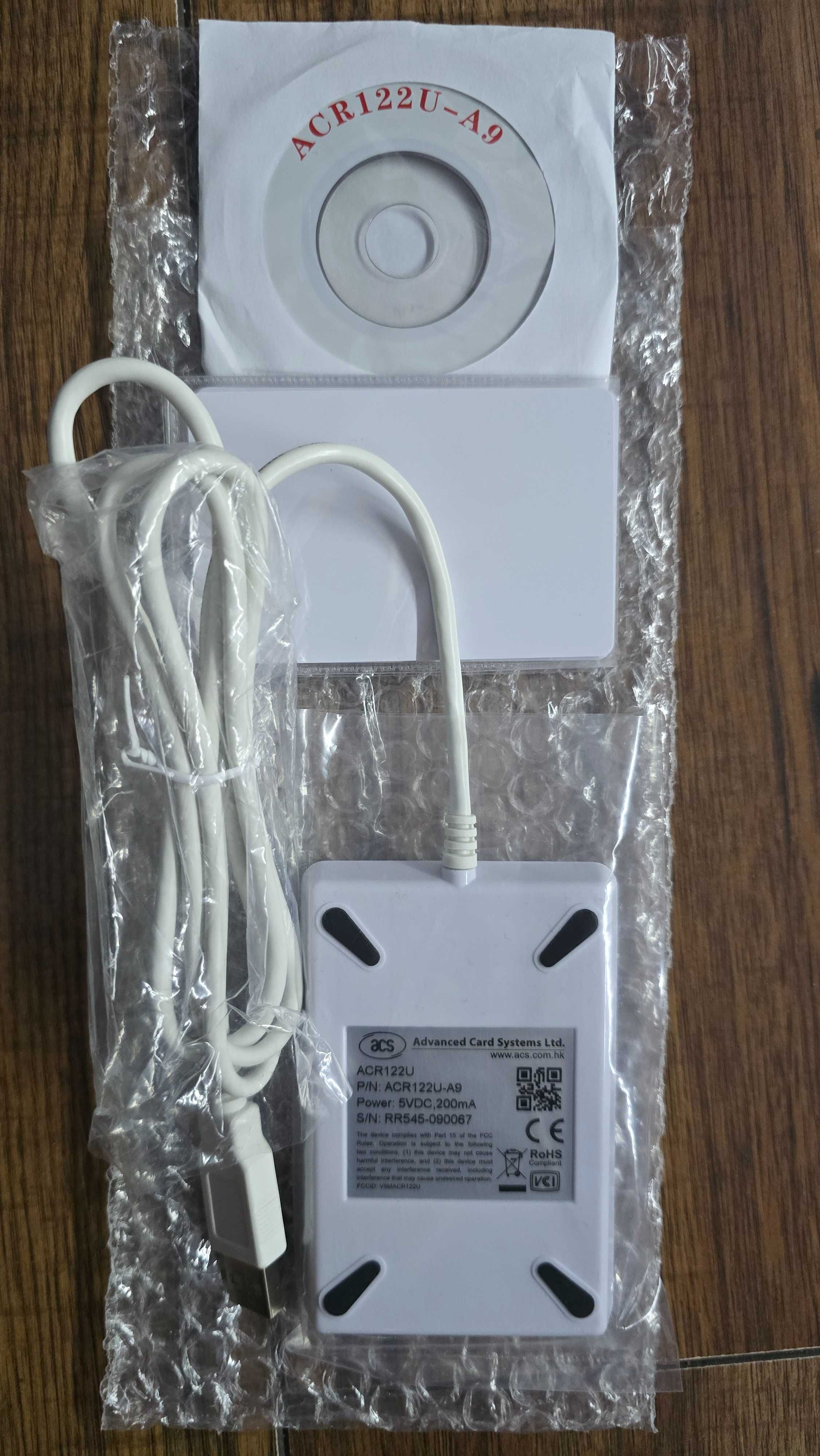 Czytnik NFC ACS ACR122U-A9 Interfejs USB Nagrywarka + 5 kart Mifare IC