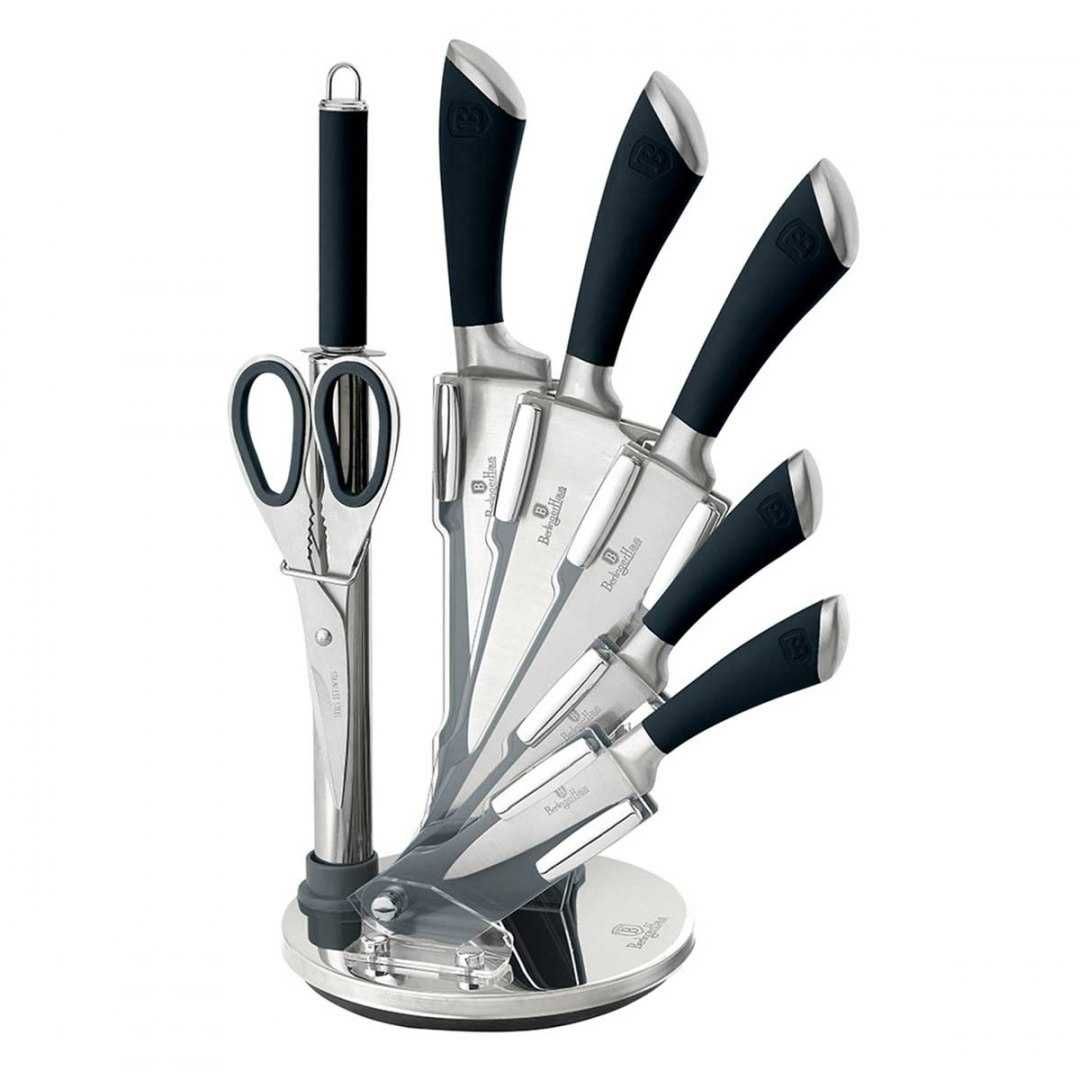 Zestaw noży nóż noże kuchenne stojak tasak nożyczki do kuchni prezent