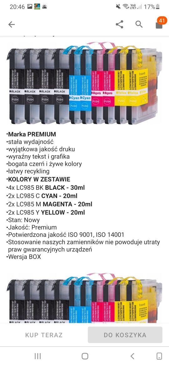 Tusze, tonery  do drukarek Brother