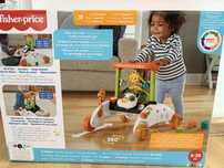 Fisher Price nowy pchacz jezdzik dwustronny interaktywny