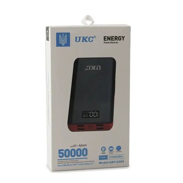 Универсальный Power Bank UKC Smart 50000 mAh с экраном и 4 USB 4204