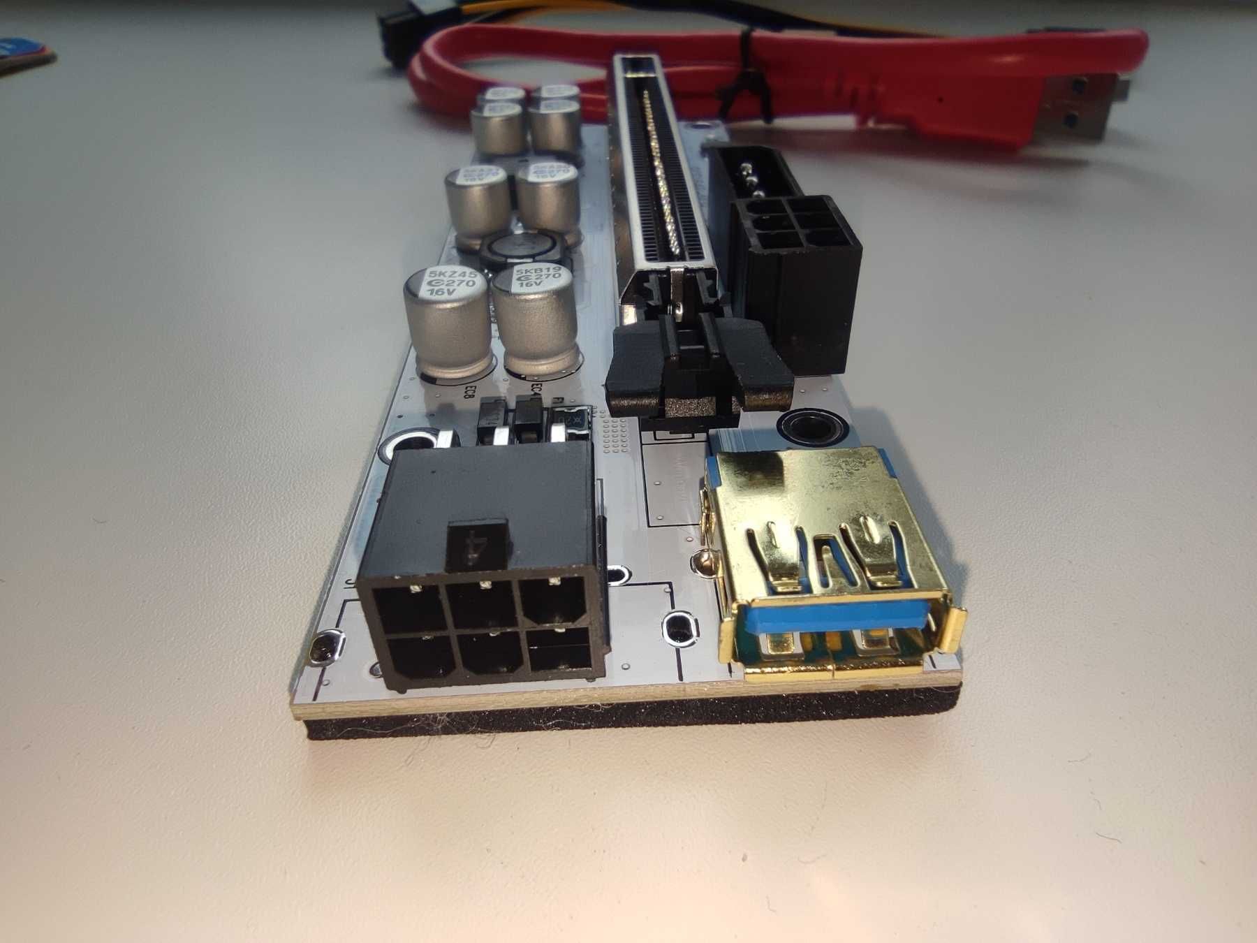 Райзер VER 010X Новый 6 Pin/Molex/Sata USB 3.0 кабель 60 см