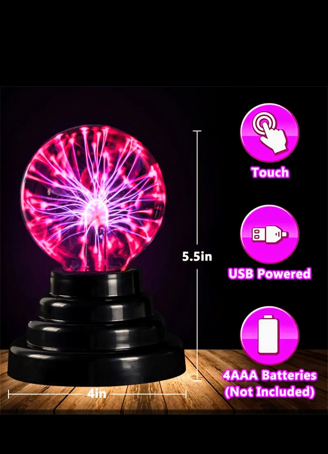 Magiczna kula plazmowa - lampka dotykowa.