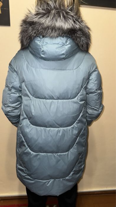 женский зимний пуховик,зимняя куртка CHANEVIA с мехом чернобурки