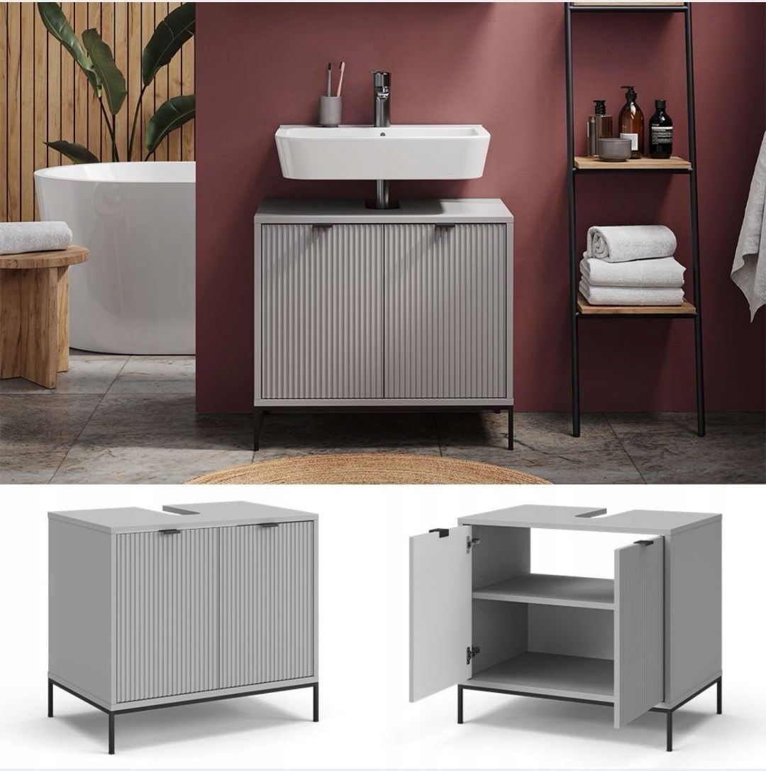 Szafka pod umywalkę Vicco Eliza Grau 70 x 63 x 45,1 cm SZARY STALOWE N