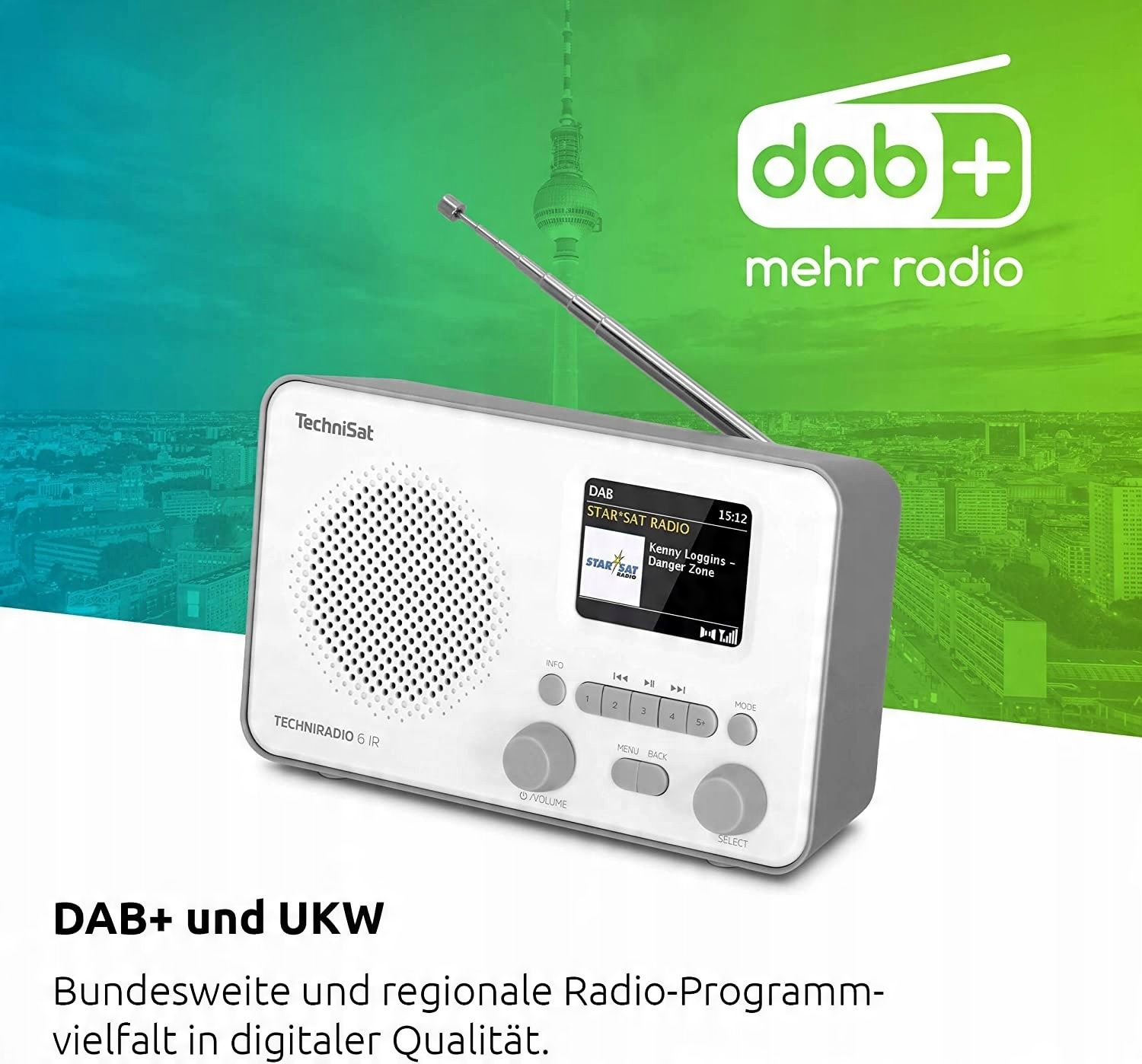 radio sieciowo-bateryjne dab+, fm, internetowe technisat techniradio