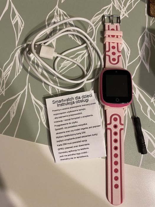 Smartwatch zegarek dla dziecka Komplet ładowarka instrukcja