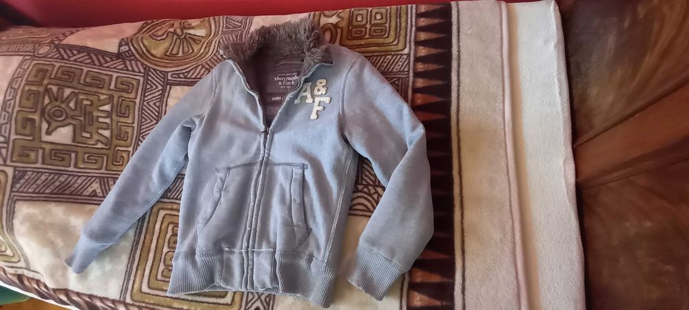 ABERCROMBIE bluza kurtka M-L na misiu gruba ciepła VINTAGE INDIGO LAKE