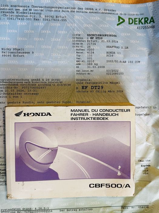 Honda Cbf500 ABS мото з європи (3850$)