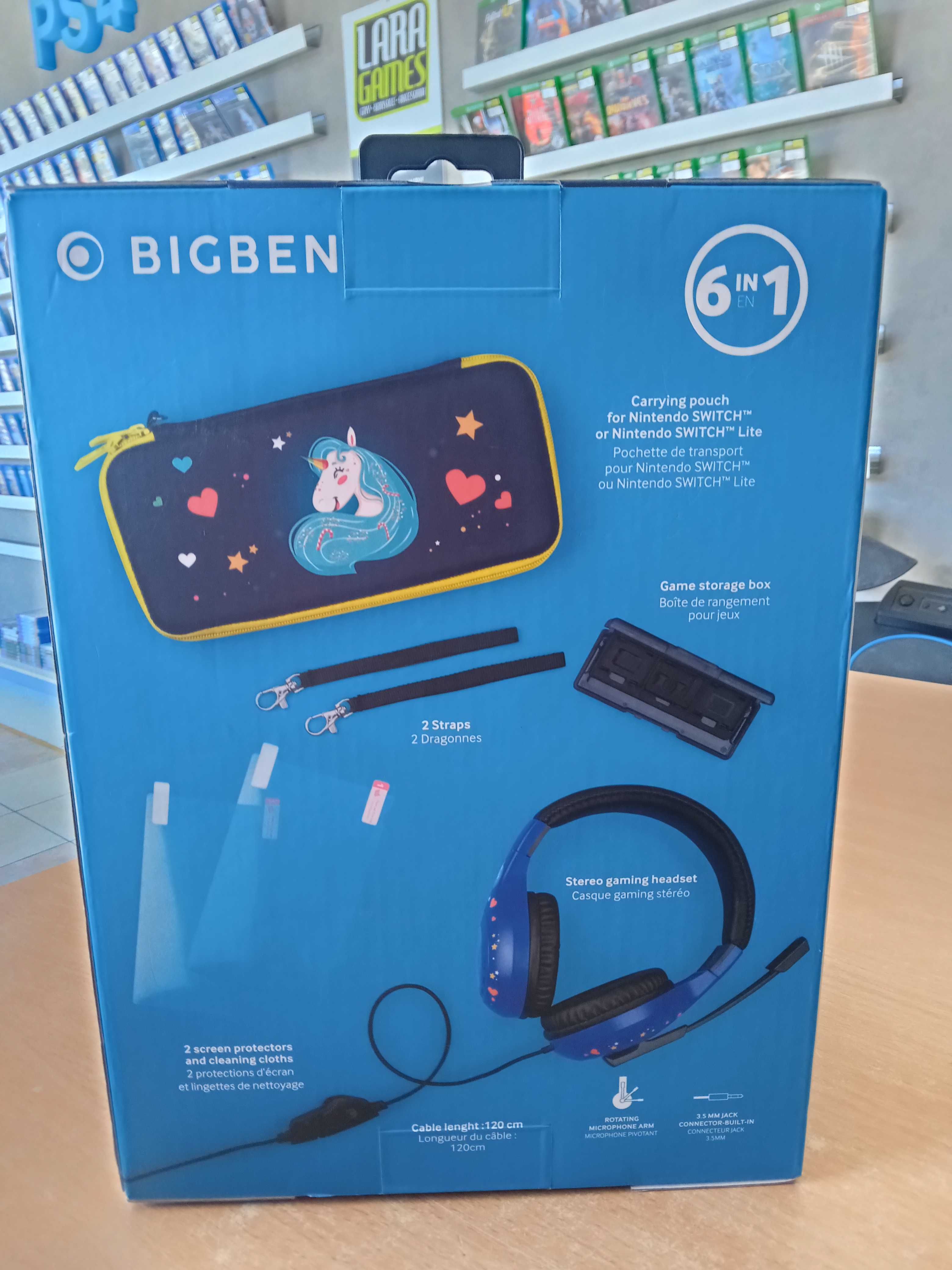 NACON 6 IN 1 UNICORN słuchawki headset Pack na Nintendo Switch i Lite