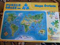 Puzzle - mapa świata.