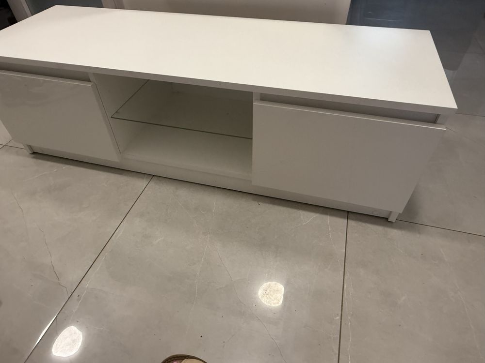 Szafka Rtv biała mat z połyskiem