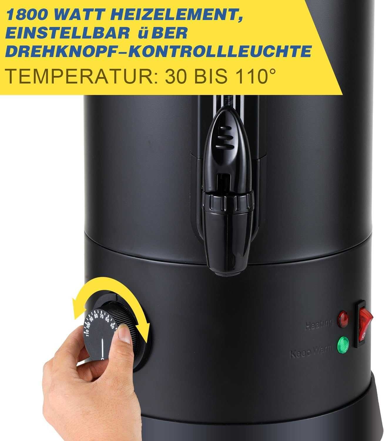 Warnik, podgrzewacz do wody KESSER® Urządzenie do gorących napojów 10L