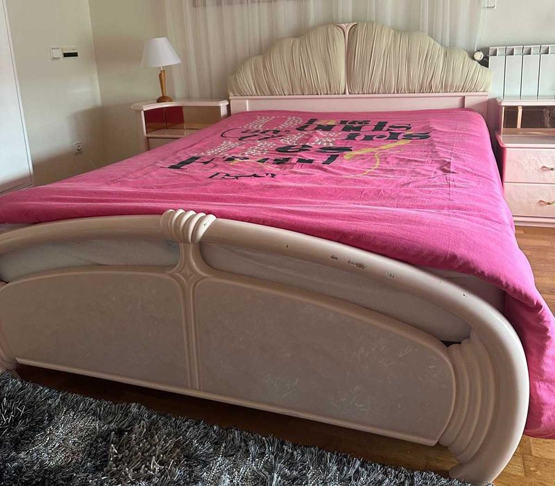 Conjunto Mobília de Quarto Rosa