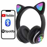 Słuchawki dla Dzieci Kocie Uszy Bluetooth BEZPRZEWODOWE z Mikrofonem