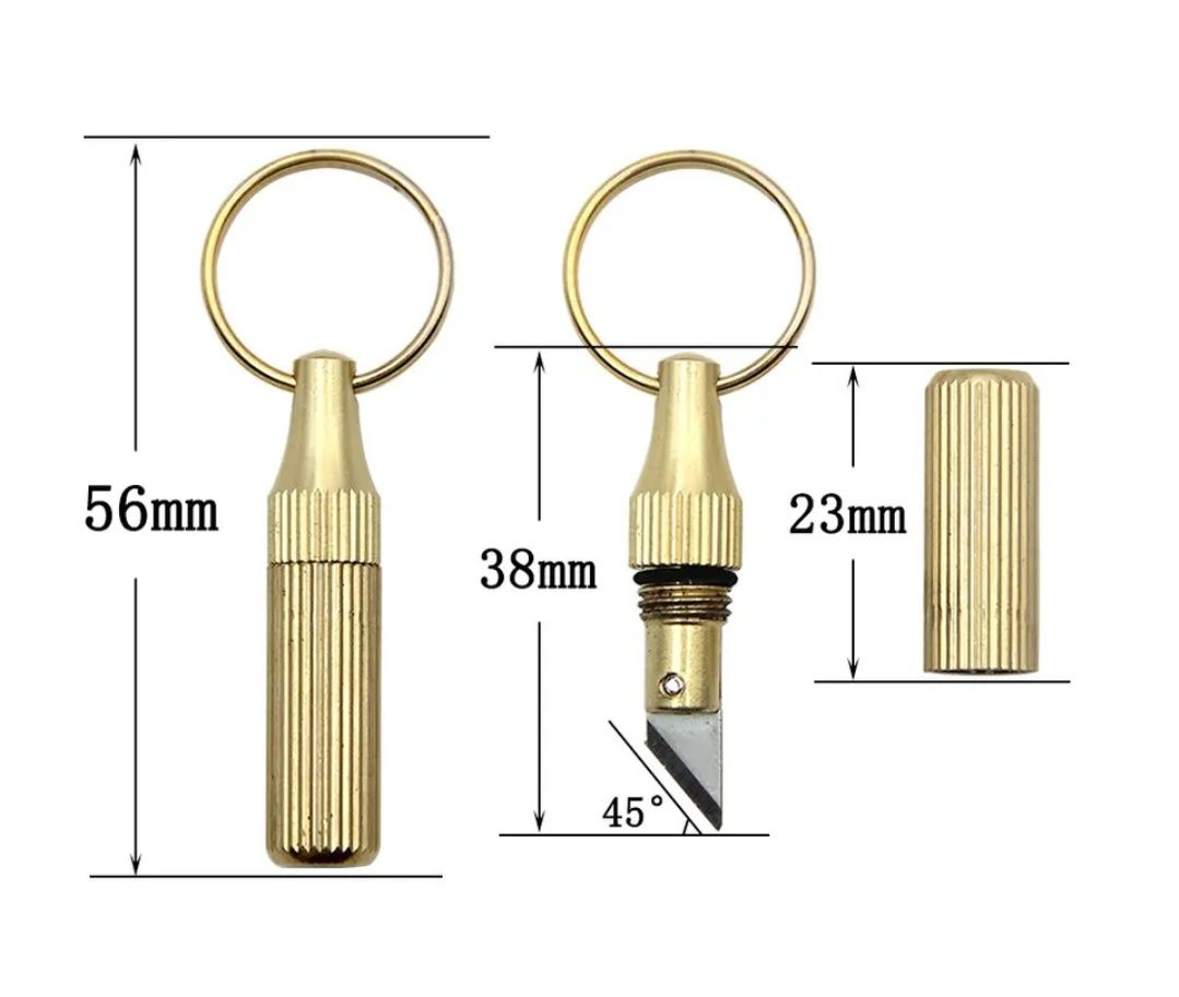 Брелочний міні ніж для посилок та іншого з карабіном