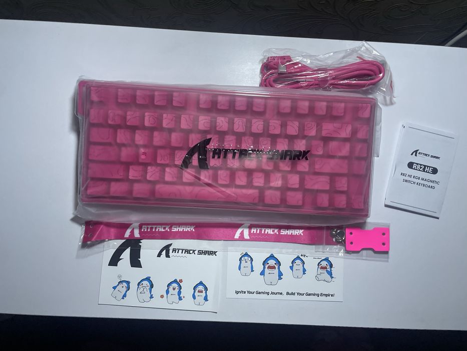 Attack Shark R82 HE Pink Магнитная Клавиатура