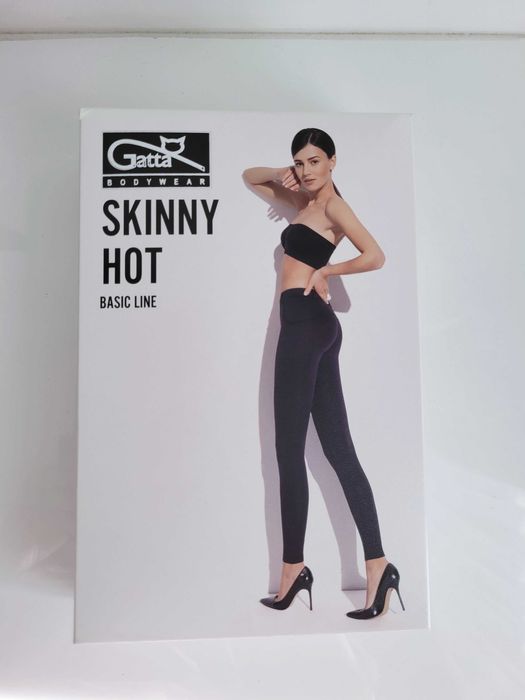 Czarne legginsy skinny hot nowe Gatta