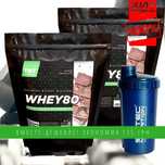 4 кг протеина Mass Whey Protein Poland белок 80% + Шейкер 600 мл!