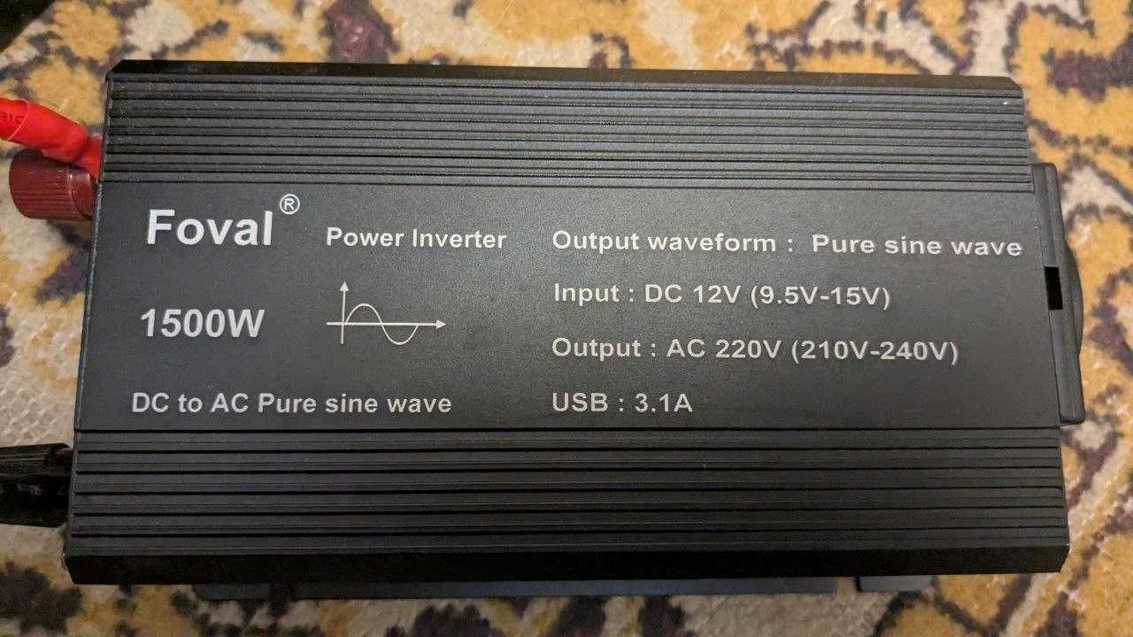 Акумулятор LiFePO4 PAPOOL 12v 140a+інвертор Pure Sine Wave DC 12V1500W