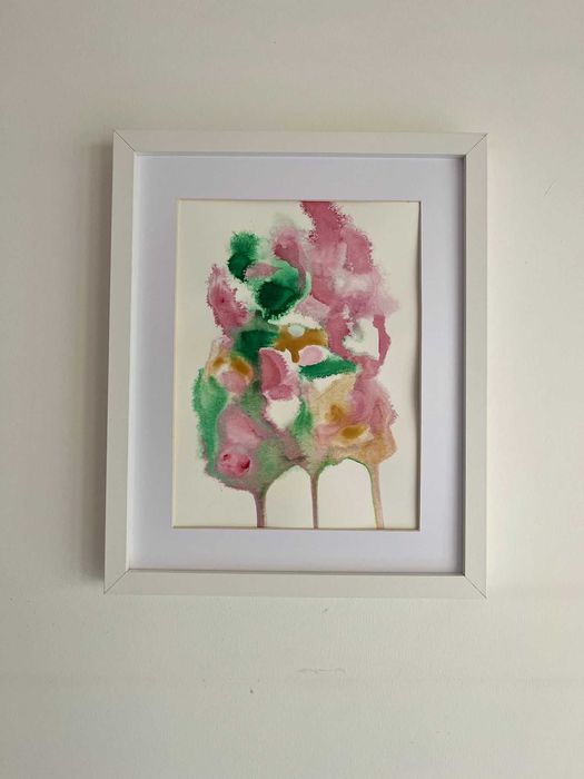 Pintura abstrata em acrílico